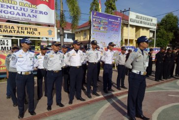 Dishub HSU Ikuti Upacara peringati Hari Bhayangkara ke-72 tingkat Polres HSU